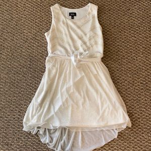 White glittery dress